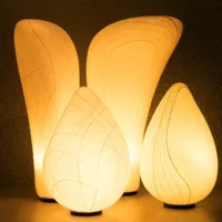 Eriko Horiki, Washi Light Object TANE, 2017, Washi paper and resin mold, light fixture (steel), Image courtesy of the artist, © Eriko Horiki.