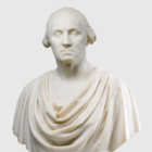 Hiram Powers, George Washington, 1838-1844, craving after 1844, marble. Collection of the Kalamazoo Institute of Arts; Acquired through the generosity of an anonymous donor, 2012.52.