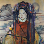 Hung Liu, Lady Lotus, 2016, mixed media on panel. Collection of the Kalamazoo Institute of Arts; Joy Light East Asian Art Acquisition and Exhibition Fund, 2017.38 Hung Liu, Lady Lotus, 2016, mixed media on panel. Collection of the Kalamazoo Institute of Arts; Joy Light East Asian Art Acquisition and Exhibition Fund, 2017.38